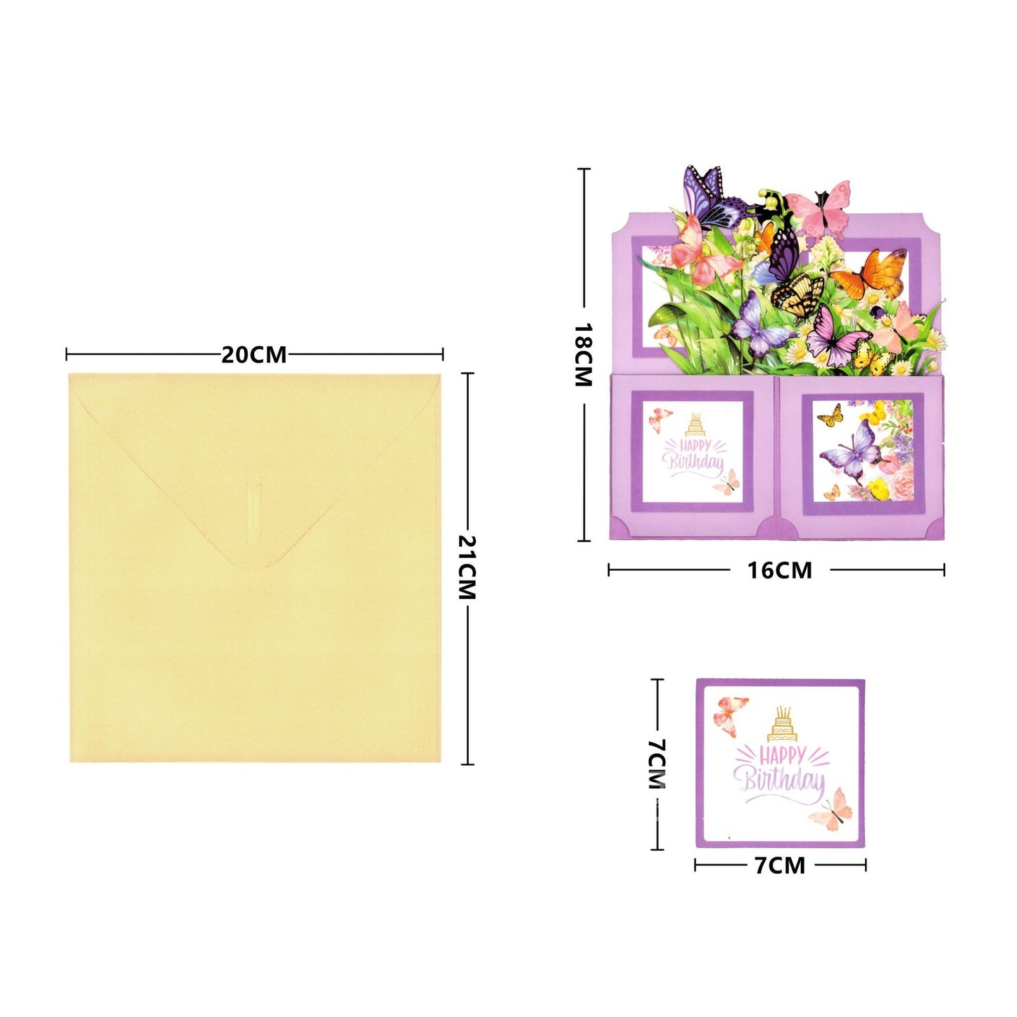 3D Butterfly Bouquet Pop-Up Birthday Card