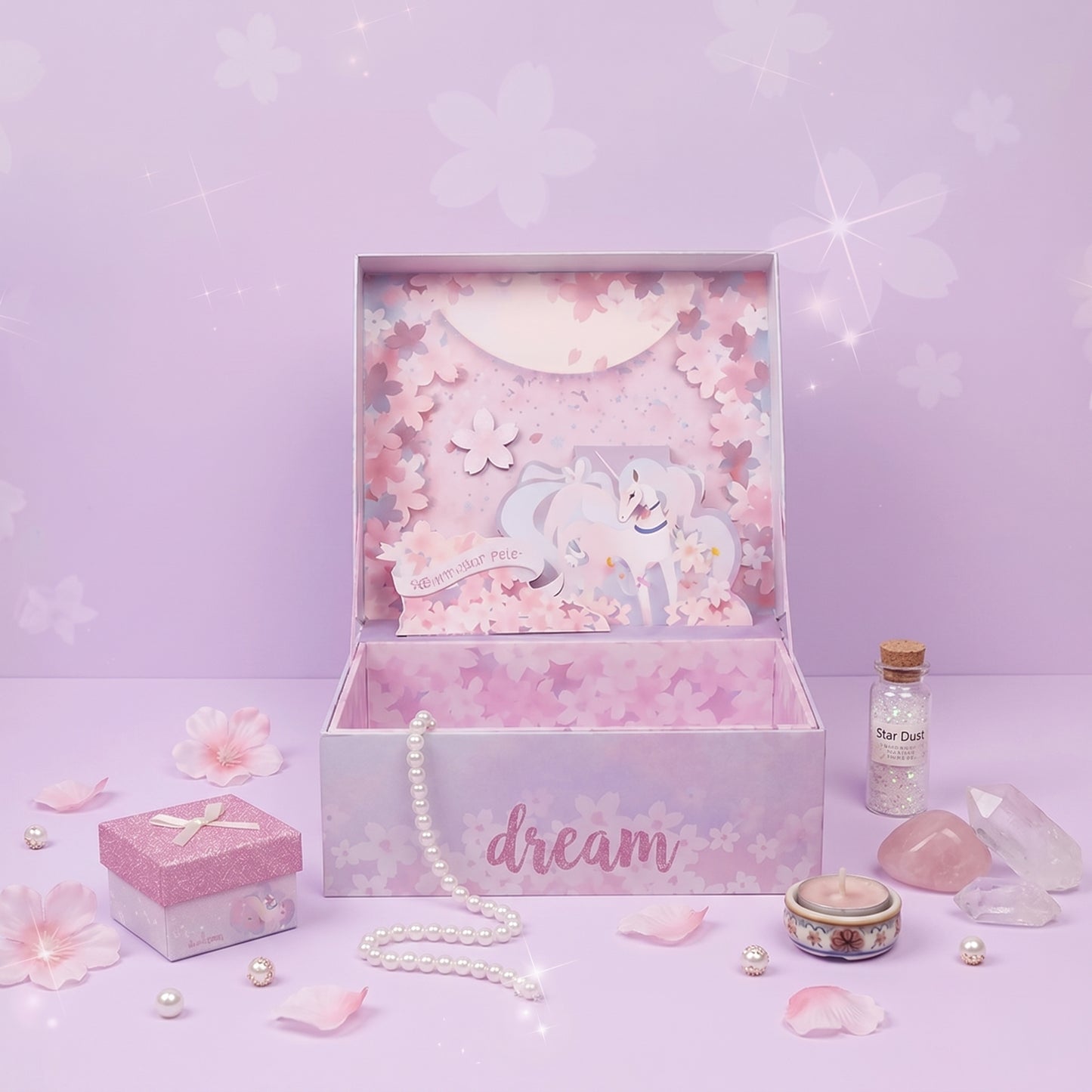 Sakura Dream Unicorn 3D Pop-Up Gift Box