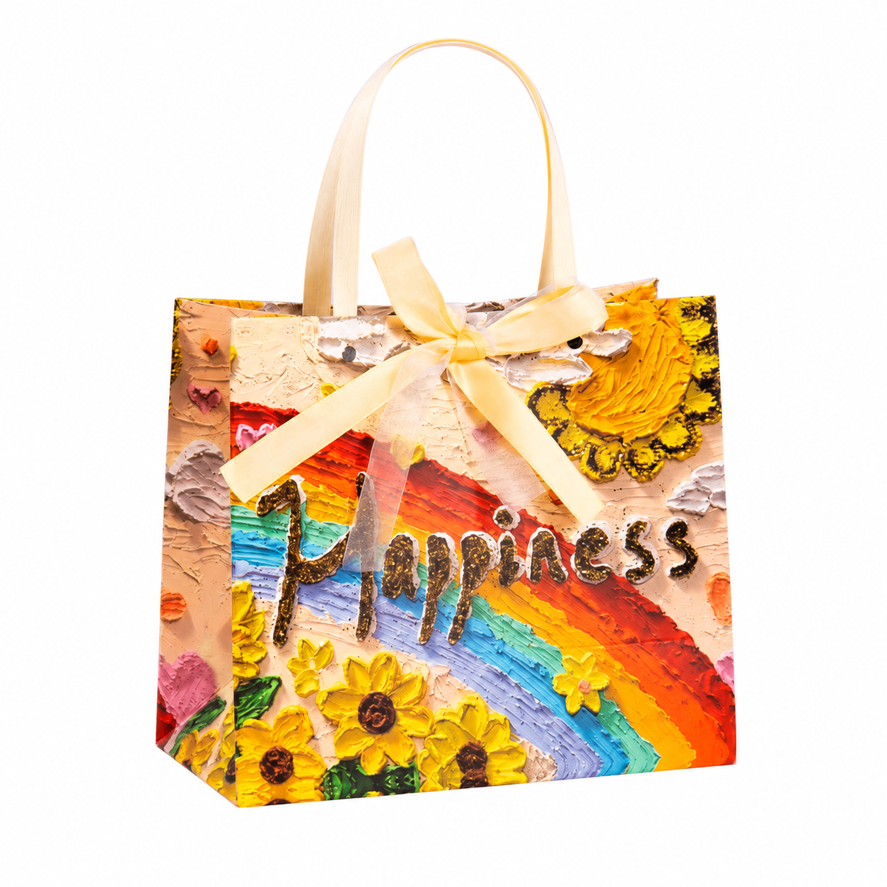 Happiness Rainbow Oil Painting Gift Bag