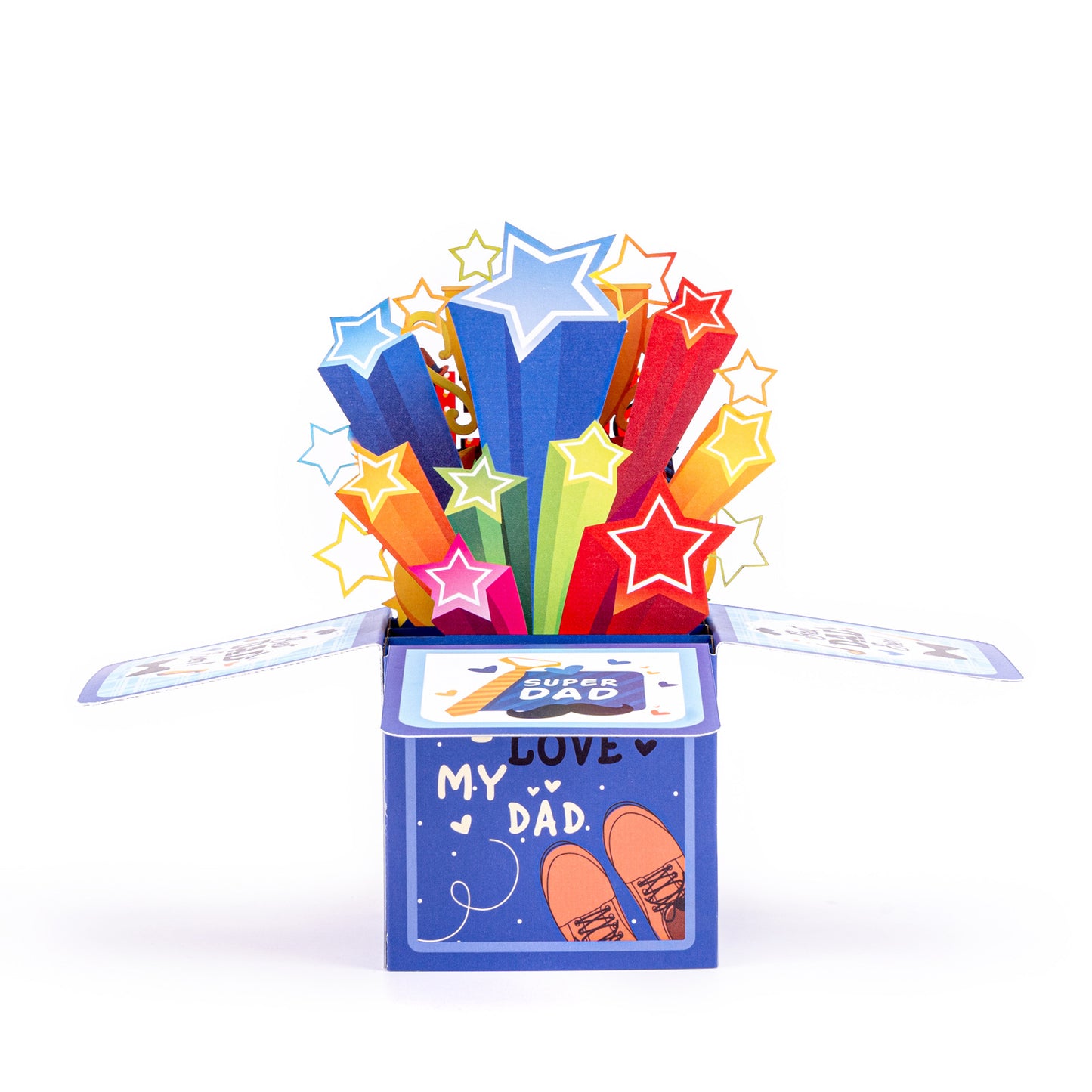 Blue Handmade 3D Pop-Up Explosion Box