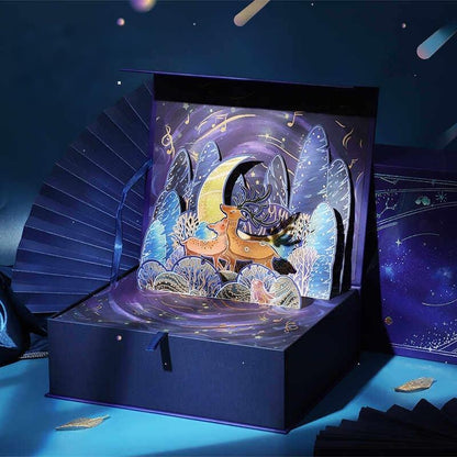 3D Forest Deer Gift Box