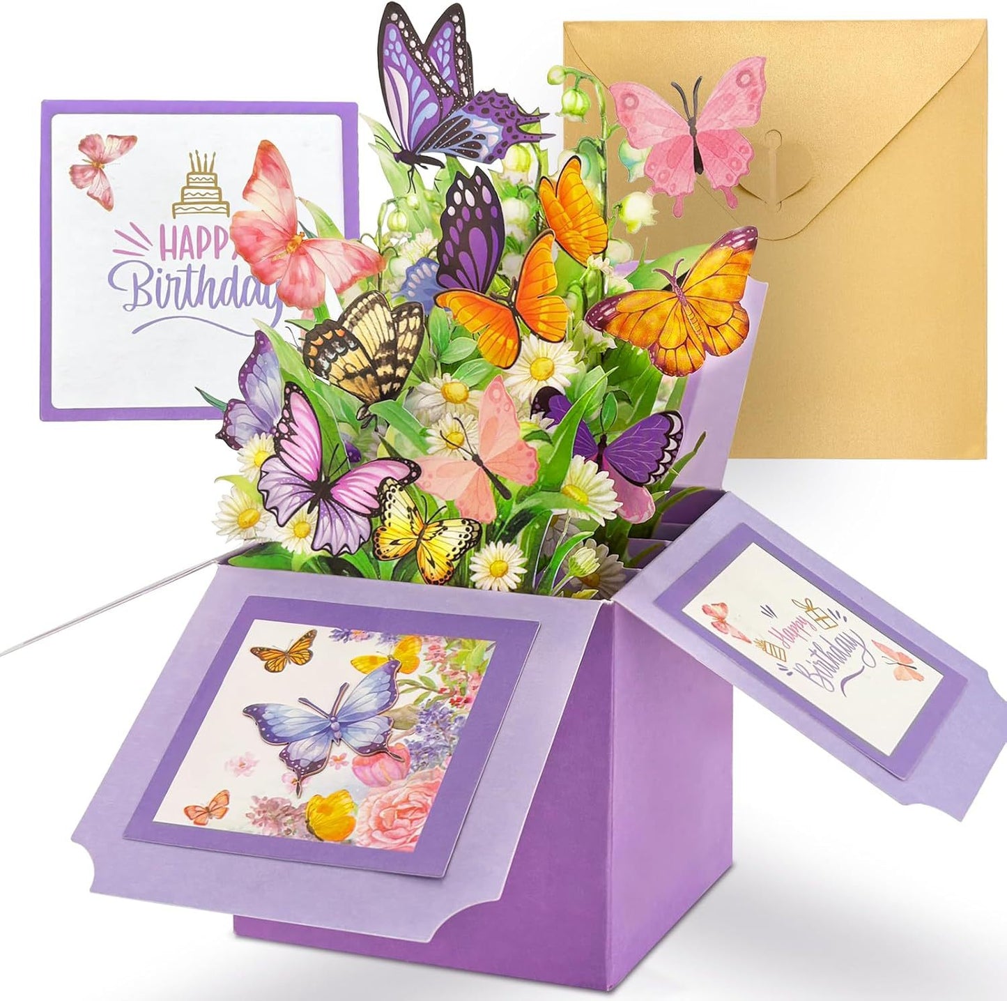 3D Butterfly Bouquet Pop-Up Birthday Card