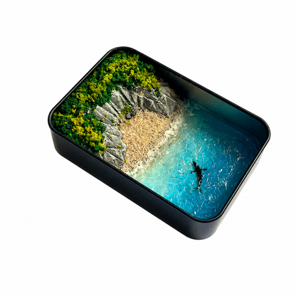 Mini Whale Ocean Diorama DIY Kit – Handmade Miniature Seascape Gift