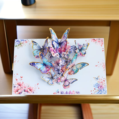 3D Butterfly Bouquet Pop-Up Greeting Card