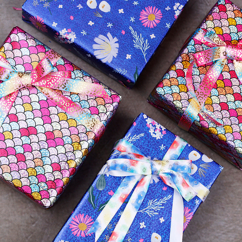 Rainbow Iridescent Foil Gift Wrapping Paper