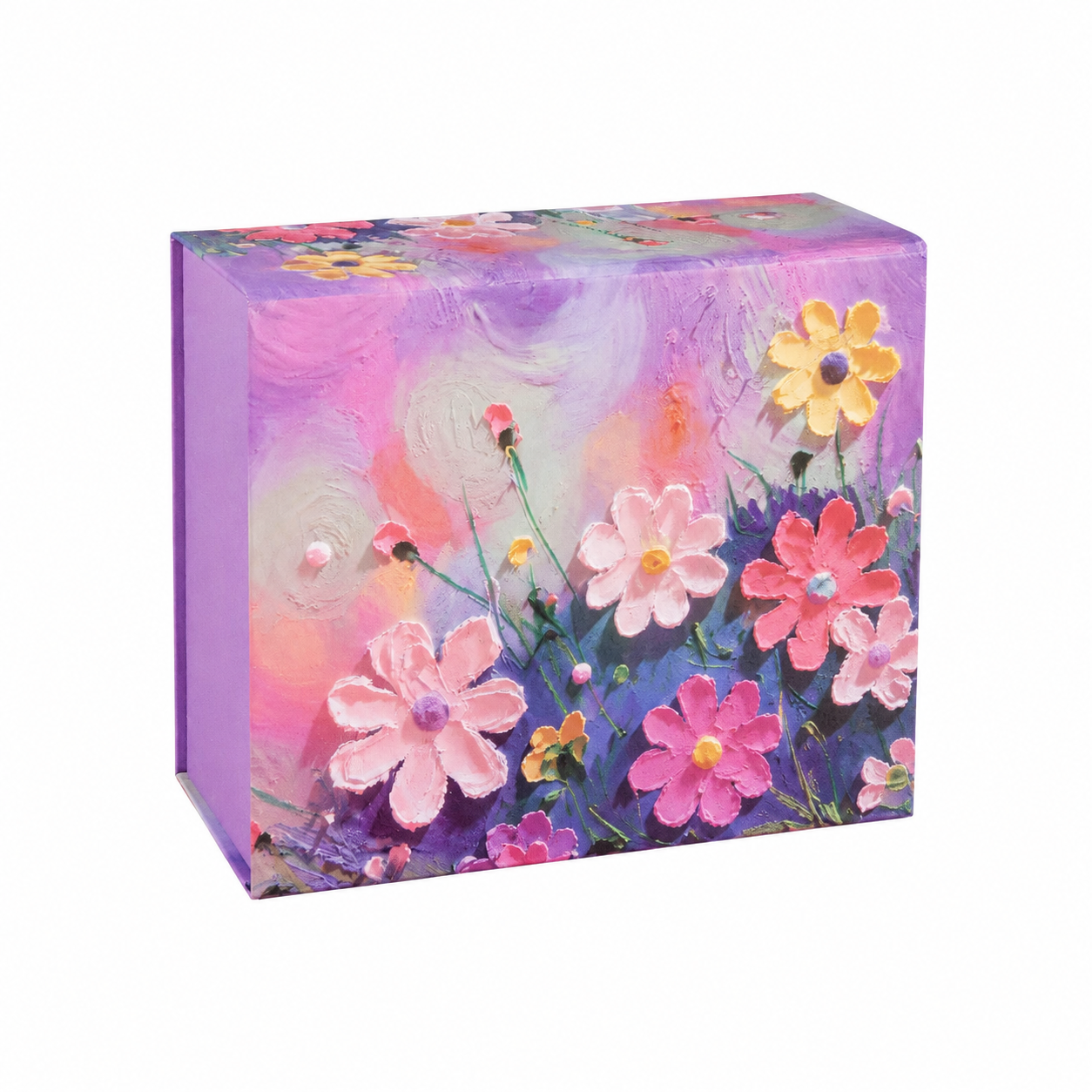 Purple Floral Oil Painting Gift Box Set