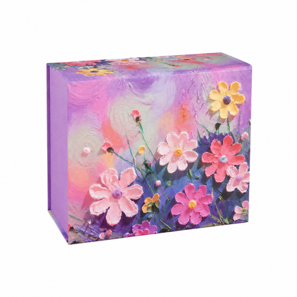Purple Floral Oil Painting Gift Box Set