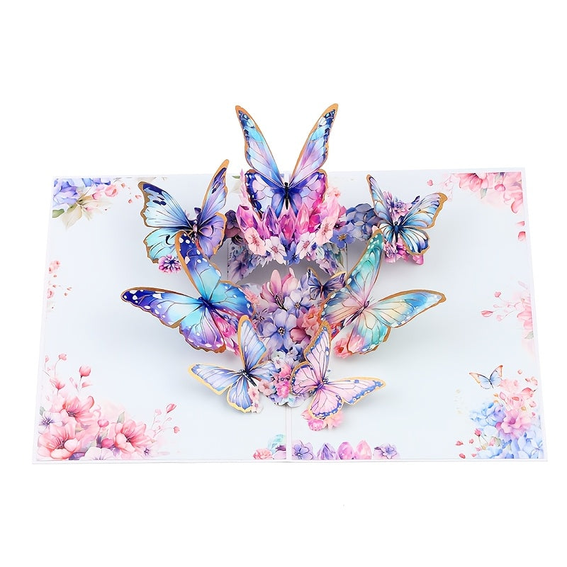 3D Butterfly Bouquet Pop-Up Greeting Card