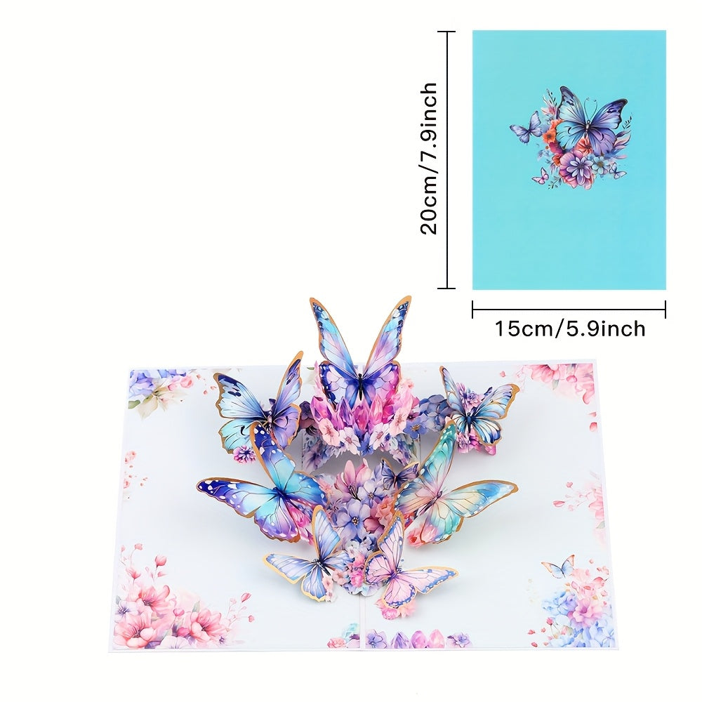 3D Butterfly Bouquet Pop-Up Greeting Card