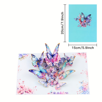 3D Butterfly Bouquet Pop-Up Greeting Card