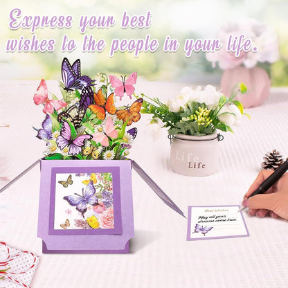 3D Butterfly Bouquet Pop-Up Birthday Card