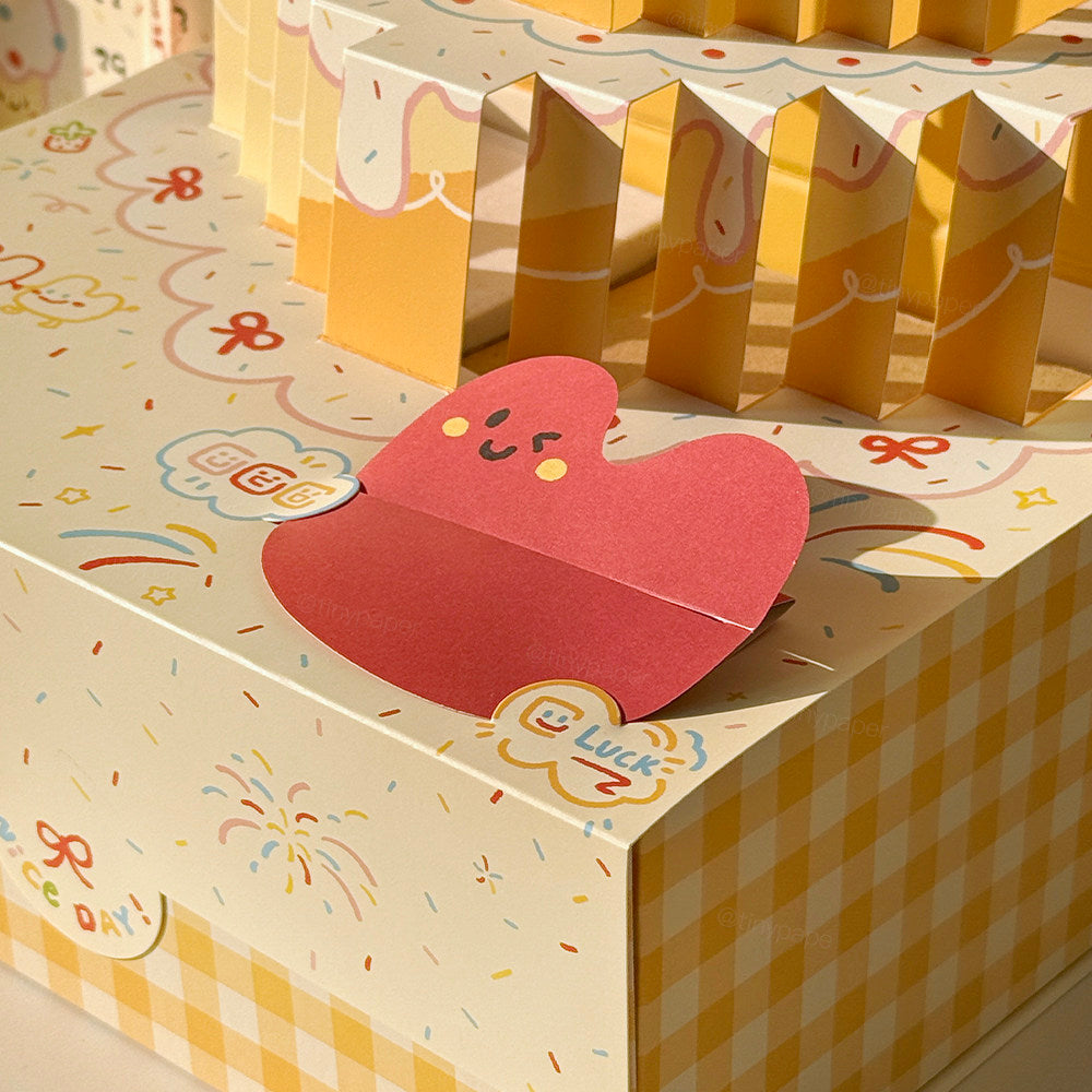 3D Pop-Up Birthday Cake Gift Box Set