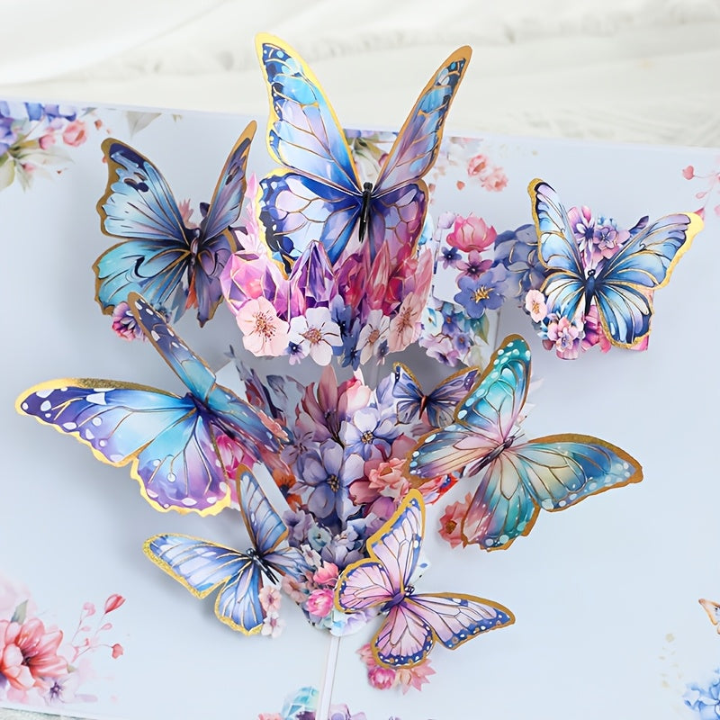 3D Butterfly Bouquet Pop-Up Greeting Card