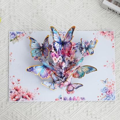 3D Butterfly Bouquet Pop-Up Greeting Card