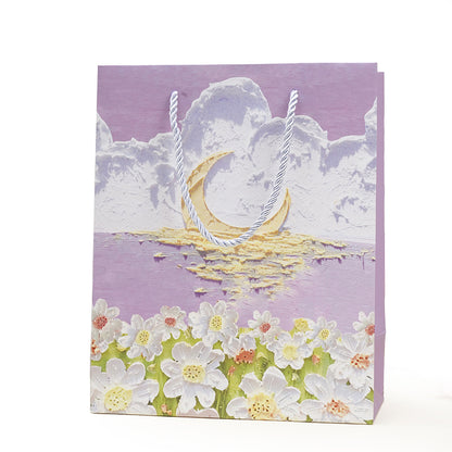 Purple Moon & Stars Oil Painting Gift Bag