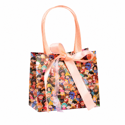 Colorful Crowd Illustration Gift Bag