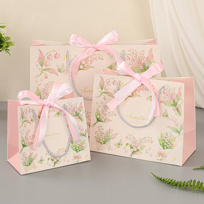 Lily of the Valley Ribbon Gift Paper Bag