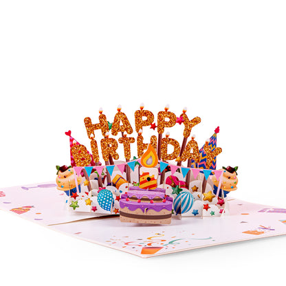 Happy Cake 3D Pop-Up Greeting Card
