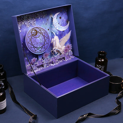 Magical Starry Sky Unicorn Pop-Up Gift Box | Luxury Surprise Packaging Box