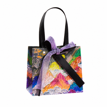 Colorful Mountain Oil Painting Gift Bag