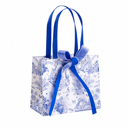 Blue Botanical Toile Gift Bag