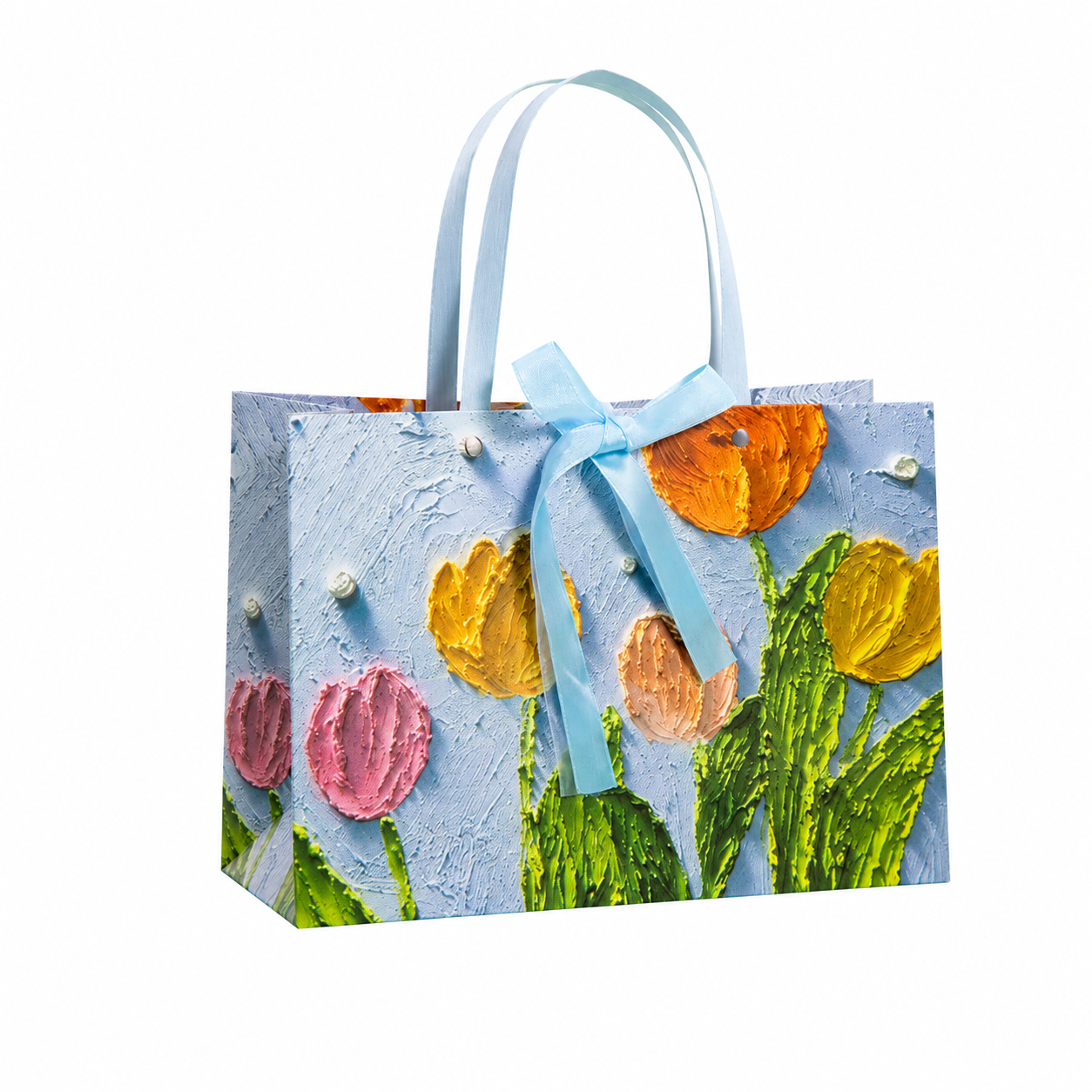 Pastel Tulip Garden Gift Bag