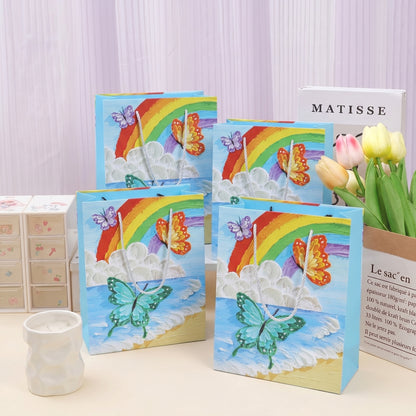 Butterfly & Rainbow Oil Painting Gift Bag
