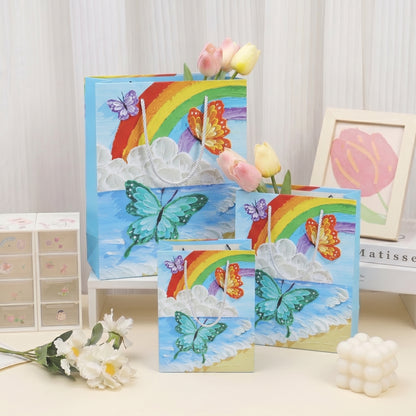 Butterfly & Rainbow Oil Painting Gift Bag