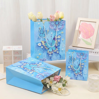 Blue Butterfly Oil Painting Gift Bag