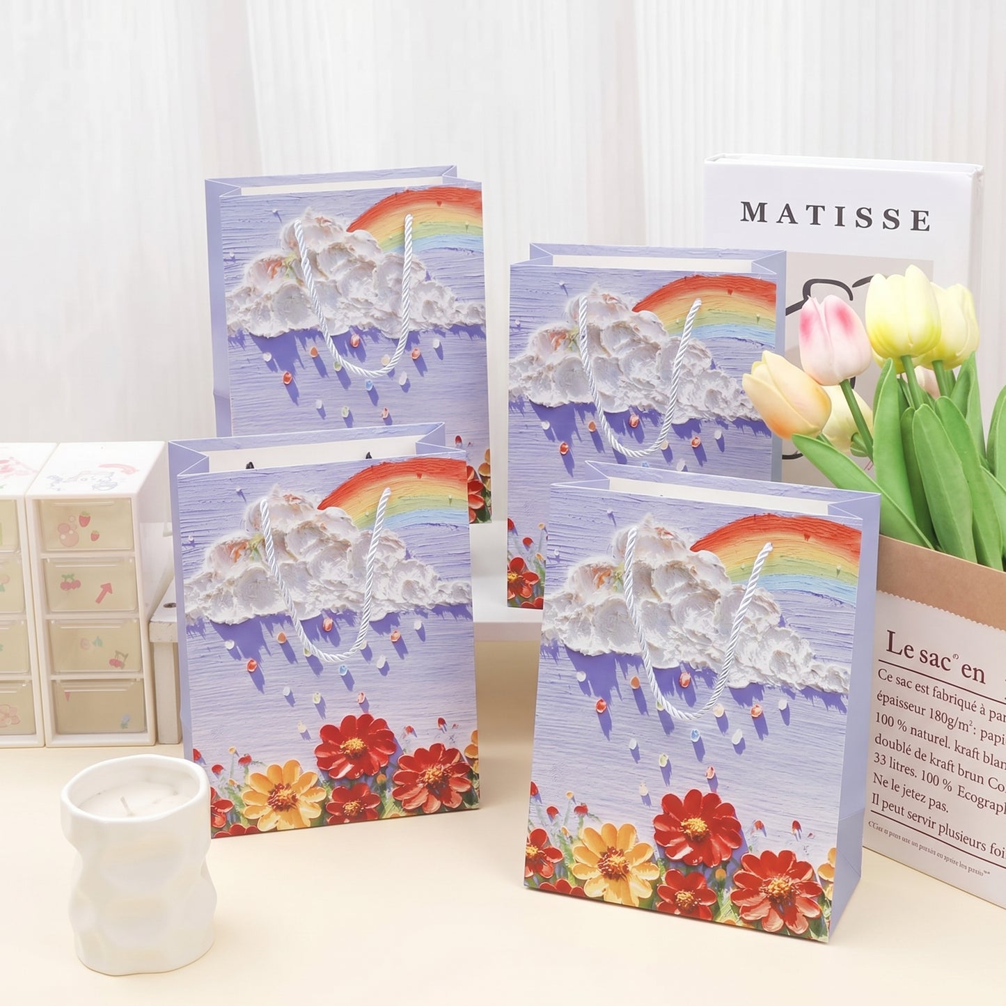 Post-Rain Rainbow Oil Painting Gift Bag