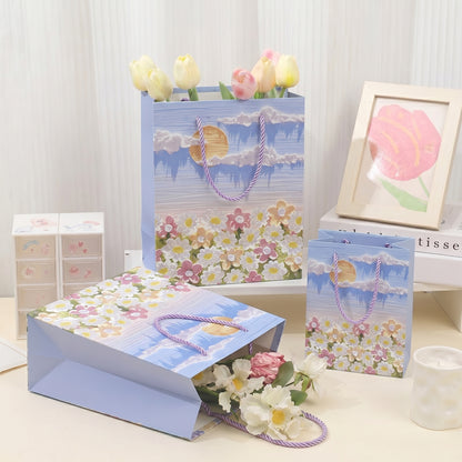 White Cloud & Flower Sea Oil Painting Gift Bag