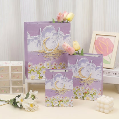 Purple Moon & Stars Oil Painting Gift Bag