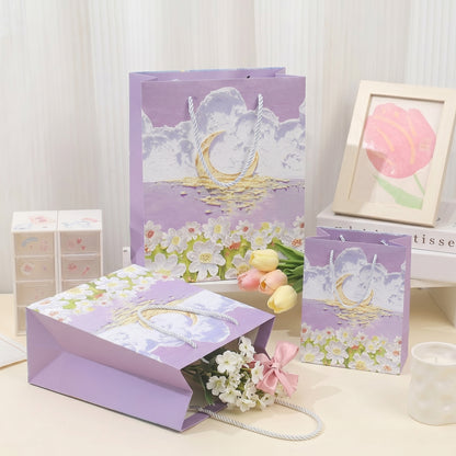 Purple Moon & Stars Oil Painting Gift Bag