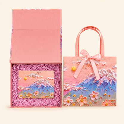 Pink Mountain Floral Art Print Gift Box Set