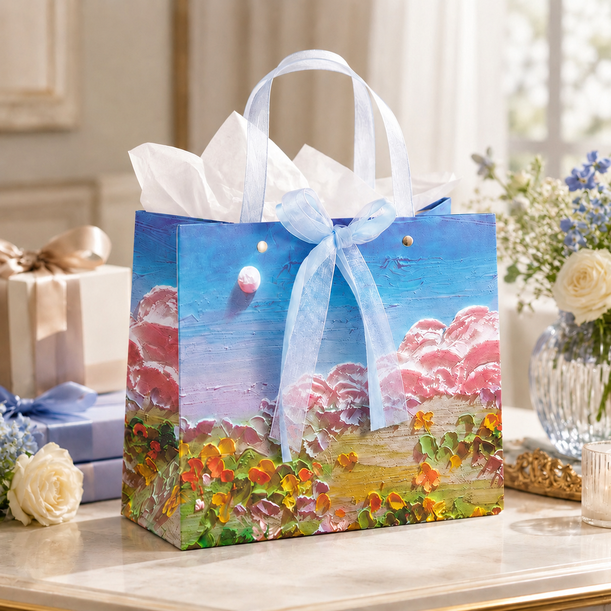Blue Dreamscape Art Print Gift Bag
