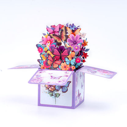Butterfly Swirl Handwritten 3D Pop-Up Explosion Box