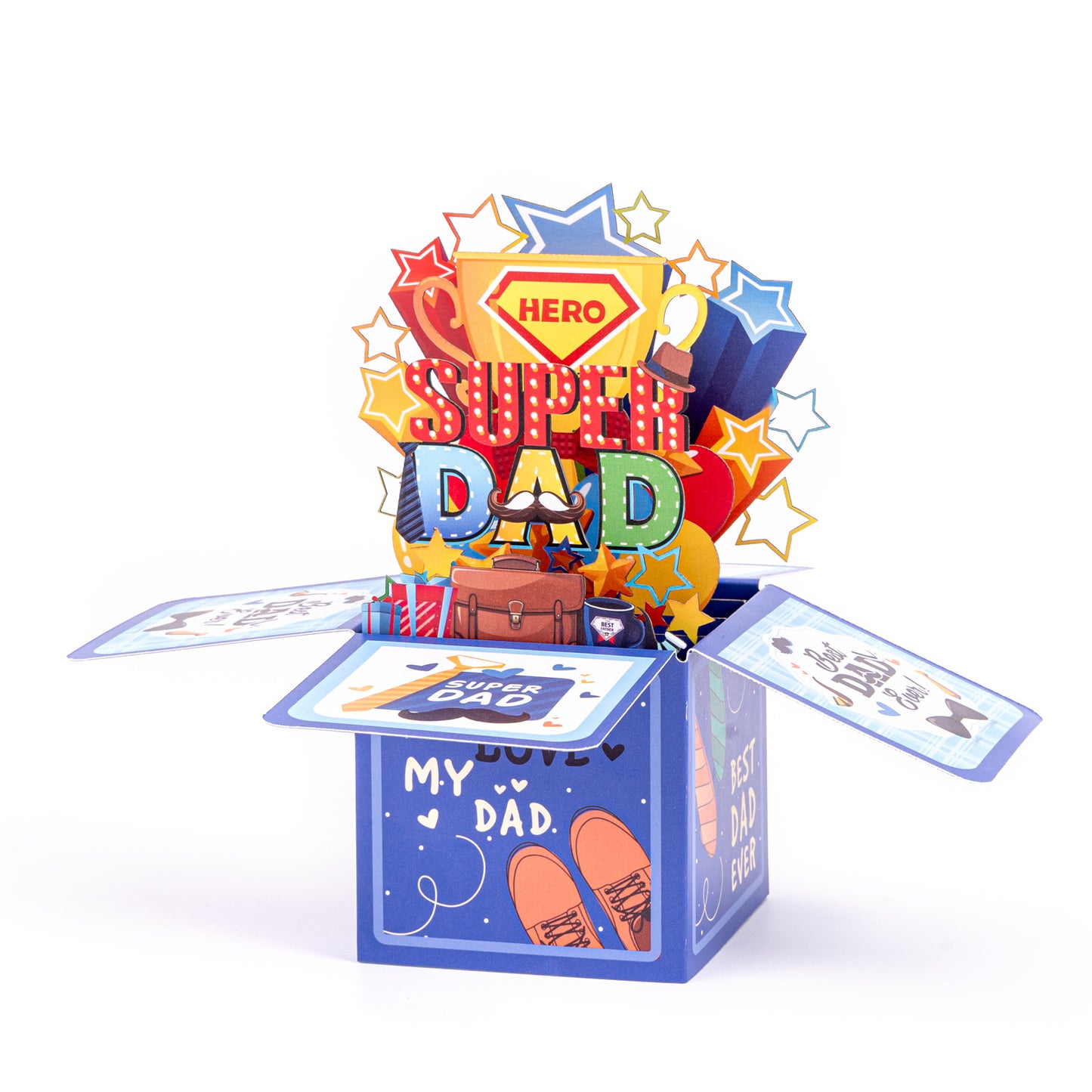 Blue Handmade 3D Pop-Up Explosion Box