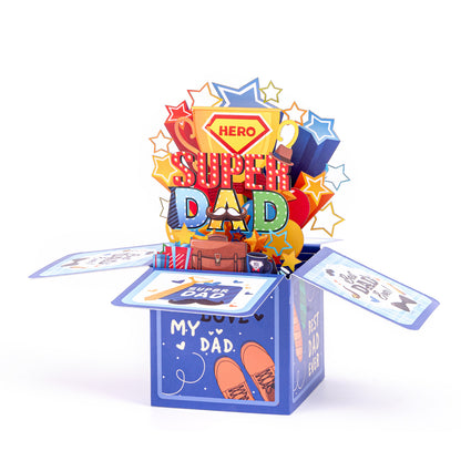 Blue Handmade 3D Pop-Up Explosion Box