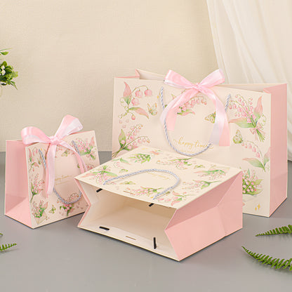 Lily of the Valley Ribbon Gift Paper Bag