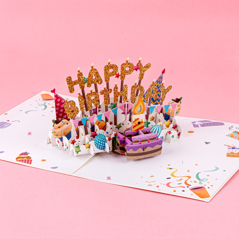 Happy Cake 3D Pop-Up Greeting Card