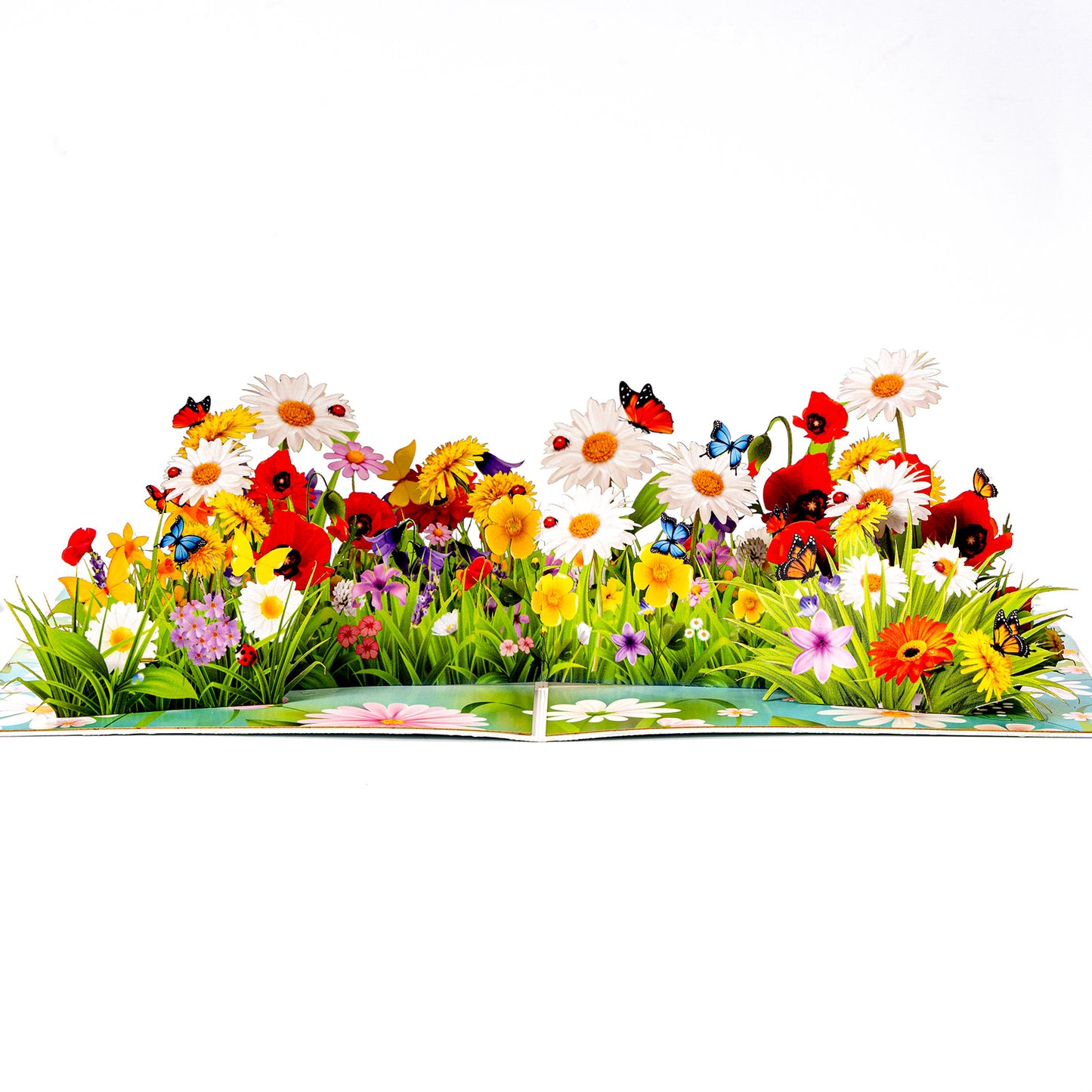 Butterfly Flower Field 3D Pop-Up Greeting Card