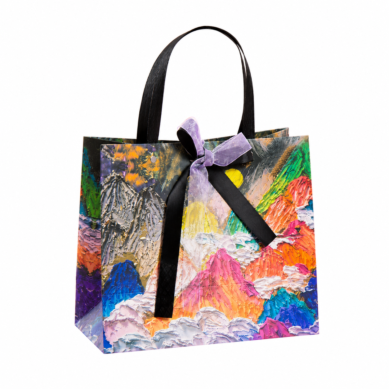 Colorful Mountain Oil Painting Gift Bag