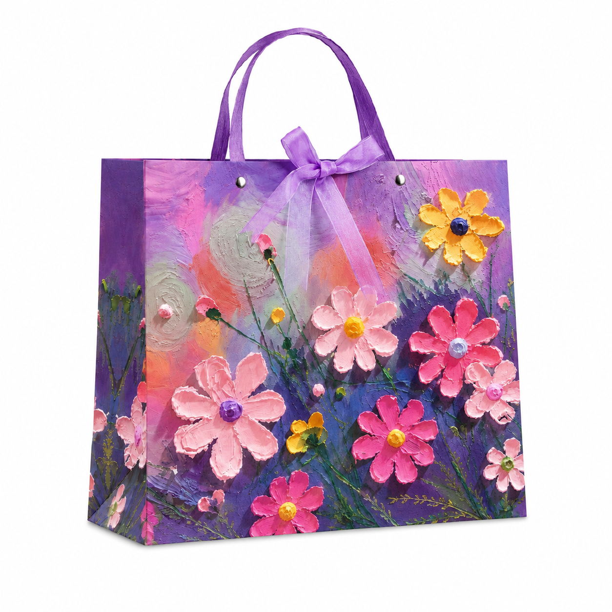 Purple Floral Oil Painting Gift Box Set