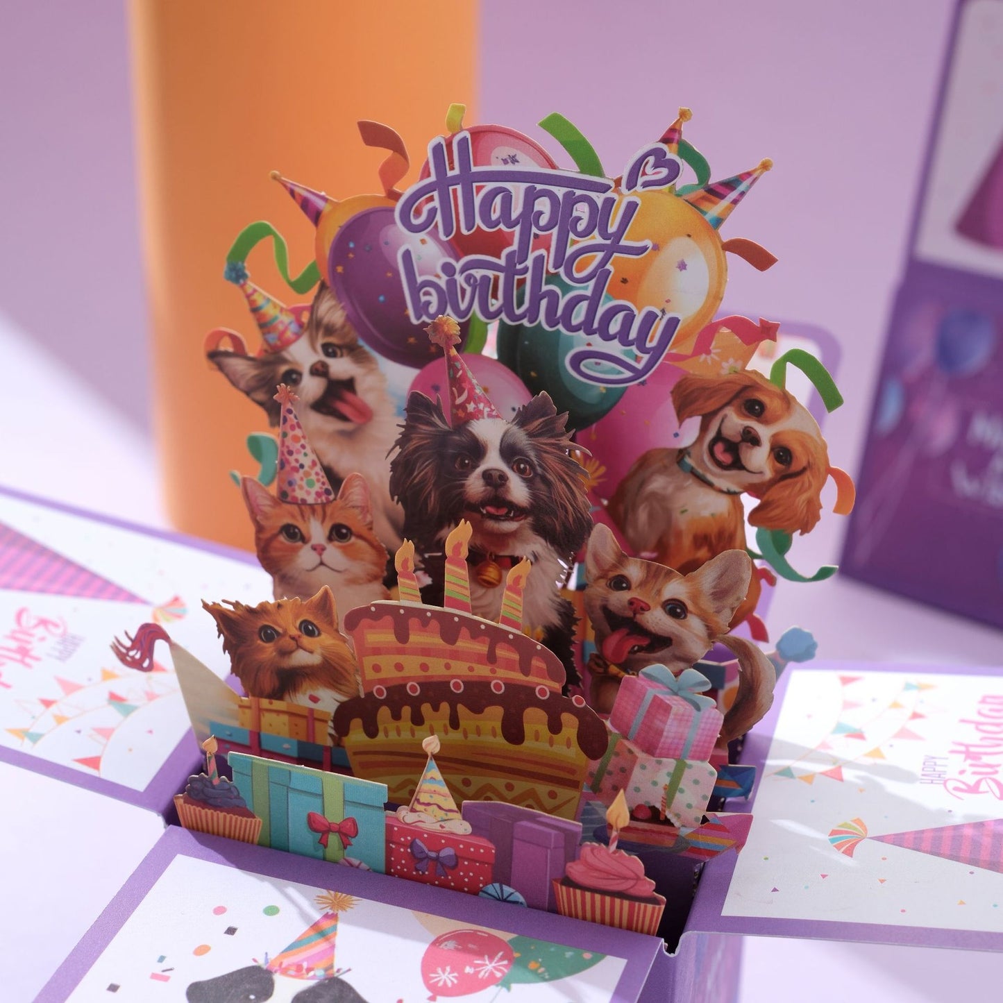 Happy Puppy Party 3D Pop-Up Explosion Box Card