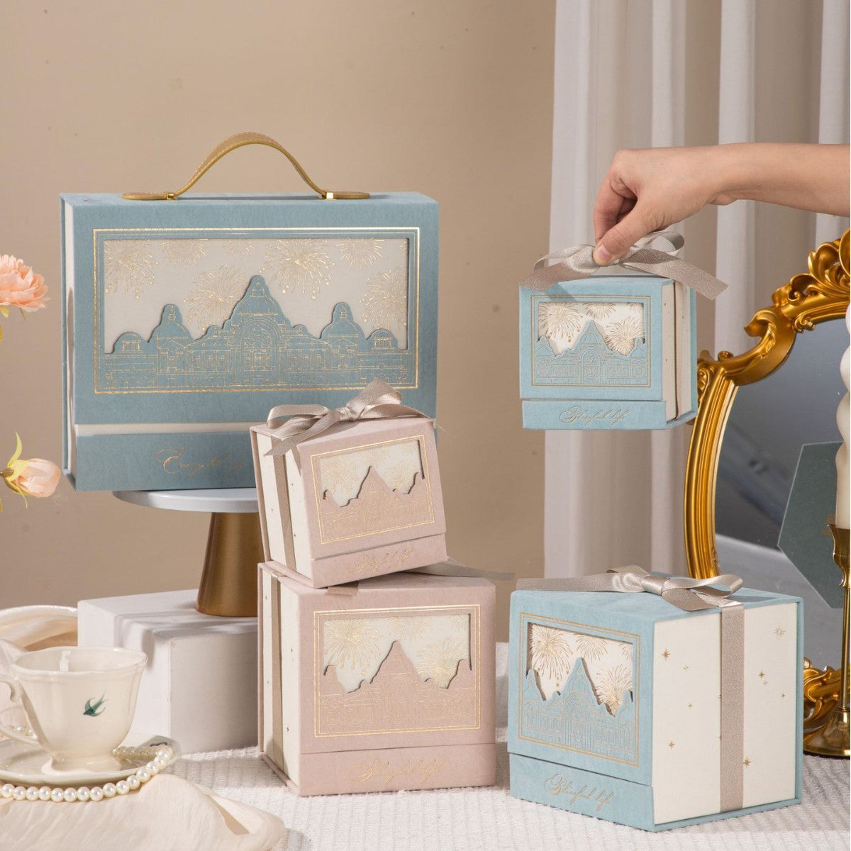 Castle Firework Hollow Window Gift Box