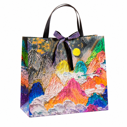Colorful Mountain Oil Painting Gift Bag