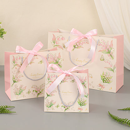Lily of the Valley Ribbon Gift Paper Bag