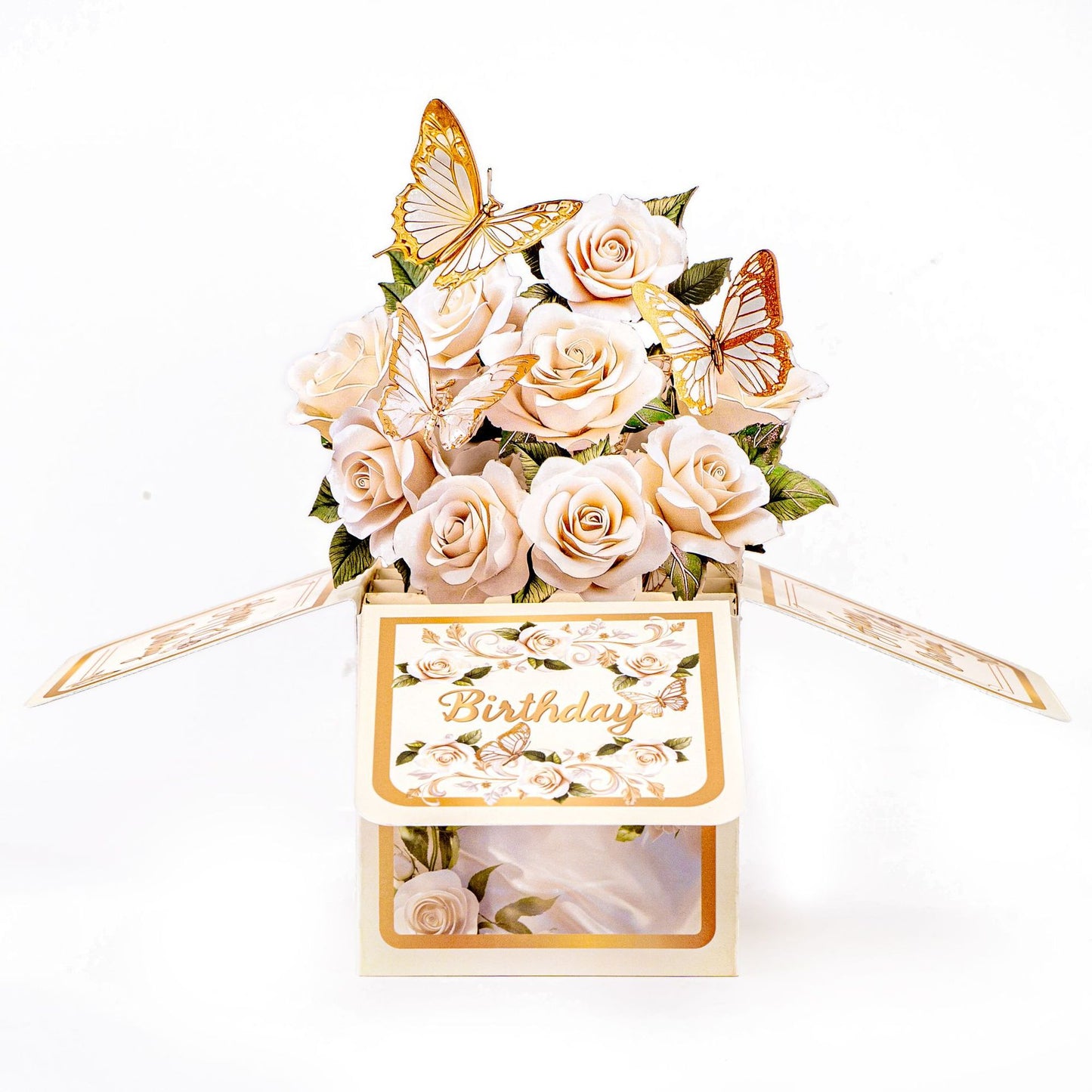 White Butterfly 3D Pop-Up Greeting Box