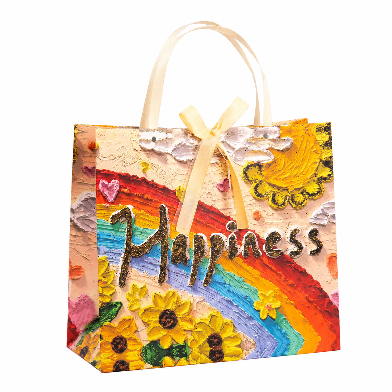 Happiness Rainbow Oil Painting Gift Bag