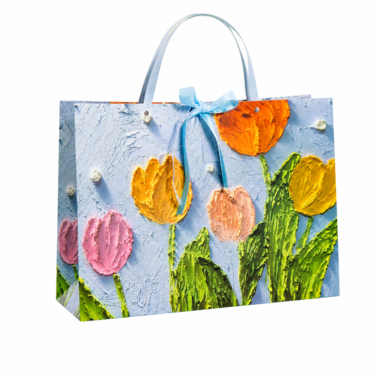 Pastel Tulip Garden Gift Bag